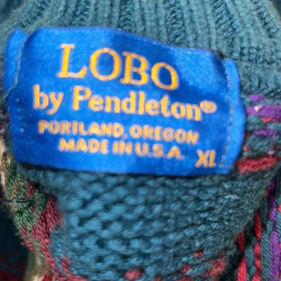 Pendleton Lobo Vintage Knit Pullover Crew Neck Sweater Sz.XL - Picture 6 of 10